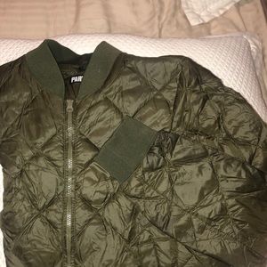Quilted bomber jacket